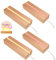 4 Stück Led Sockel, Led Lichtsockel, Rechteckige LED Holzaufsteller, Helligkeit Einstellbar, USB Lichtsockel Ornamente für DIY-Acrylplatten, Plexiglas, Milchglas, Glasplatte, Kristallkunst, Ornament