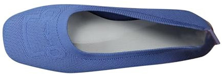 Women's Ballet Flats Clearance, Ladies Casual Square Toe Shoes Slip on Loafer Shoe Solid Color Pumps Ballerina Flats Summer Walking Shoes Footwear Comfortable Flat Mule Sandals Slides UK Size