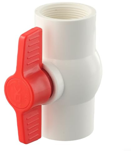 AR512 Adaptateur de valve marche/arrêt pour tuyau de 38 mm et 32 mm de diamètre, robinet à tournant sphérique en plastique avec poignée en T, adaptateur d'arrêt d'eau pour piscine