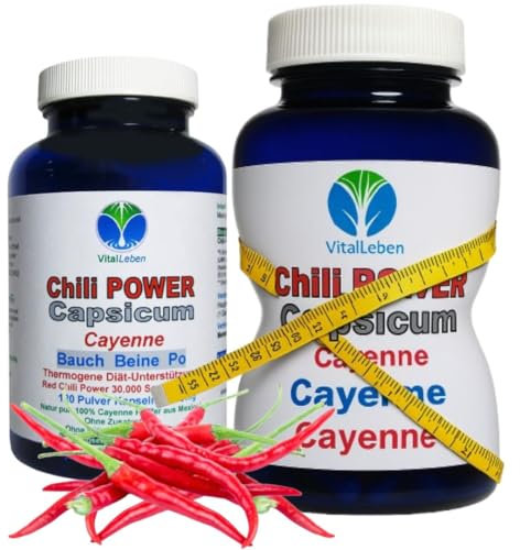Red Chili Fat-BURNER CAPSAICIN 240 (2x120) Kapseln BAUCH BEINE PO Fettbrenner POWER-Diät Unterstützung & (Fett) Stoffwechsel. OHNE Zusatzstoffe 26595-2