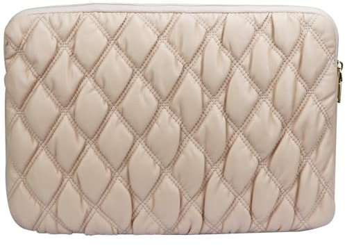 ZhaoCo Bouffi Housse pour MacBook Air/MacBook Pro de 13-14 Pouces, Léger et Souple Pochette Protection avec Poche pour Ordinateurs Portables et Tablettes - Rose