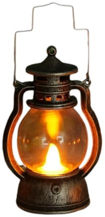 ISAKEN Lanterna da Tempesta LED Lampada a Cherosene Lampada a uragano Lanterna a Petrolio Lampade da Appendere Lanterna da Tavolo per Casa, Giardino, Campeggio