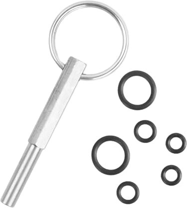 Dokeno Llave de Cabeza Ovalada, Reparación Herramientas de Seguridad Cafeteras con Anillos de Goma Punta de Llave para Cafeteras
