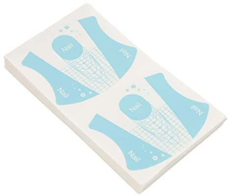 Healvian Nail Extension Guide 100 Sheets Reusable Stickers Easy to Apply Nail Art Forms