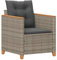 ULUYYUC Balkon Stühle Gartensessel Outdoor Balkonstühle Strandstuhl Faltbar Leicht - Gartensessel mit Kissen Grau Poly Rattan für Balkon Speisesaal Garten Außenbereich