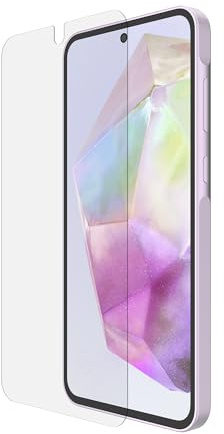 Belkin ScreenForce TemperedGlass Protection d'écran pour Samsung Galaxy A35 5G (protection antirayure et intégrale, verre trempée, compatible avec les coques, support Easy Align