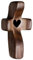 XPEX 1 Pezzi Noce Crocifisso, Vintage In Legno Gesù Figura Croce Ciondolo Ornamento Cristiano, Ornamento Di Preghiera Regalo, Appeso, Nascita, Comunione, Battesimo(Nero)
