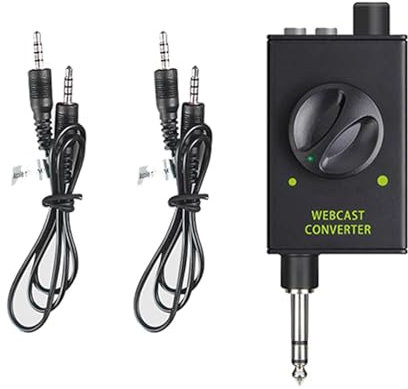 Ukbzxcmws Interfaces de vídeo USB convertidor de tarjeta de sonido para PC Gaming y mezclador de grabación para y podcaster
