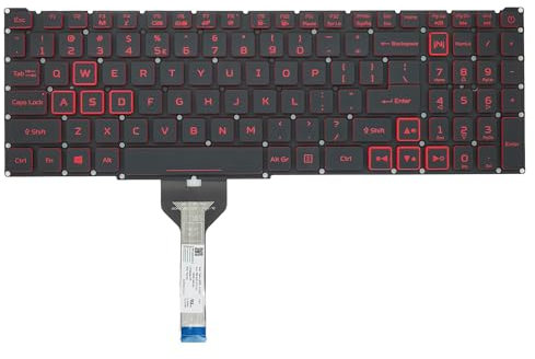 WWGTMC Replacement Keyboard for Acer Nitro 5 AN515-55 AN515-56 AN515-57 AN515-58 AN515-45,AN517-52 AN517-53 AN517-57 AN517-41 AN517-45, Predator Helios 300 PH315-54 PH315-55 PH317-51 Series Laptop