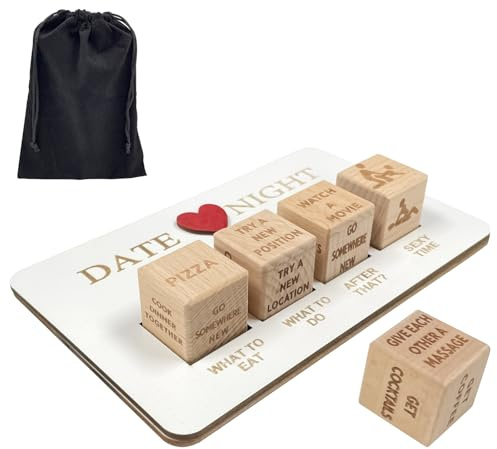 PQKL-party Date Night Würfel, Date Night Ideas für Valentinstag, Romantisches Würfelspiel mit Kreativen Date Ldeen, Valentinstag, Jahrestag, Hochzeit, Geschenke für Couple Frauen und Männer