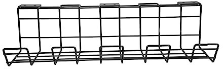 STOBOK Desk Wire Storage Rack Metal Cable Management Black Cable Trunking Easy Install