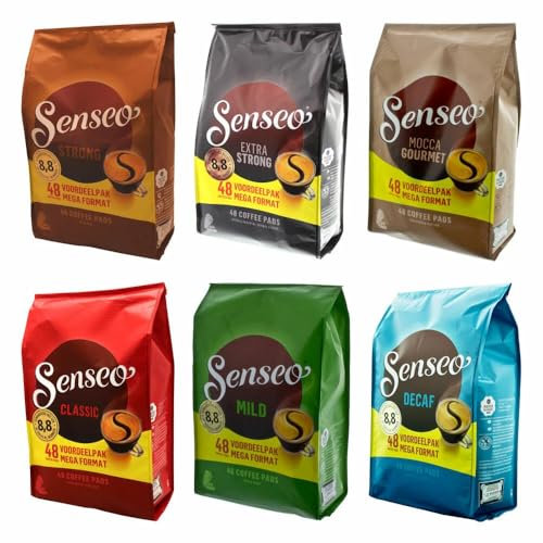 Compatible with Senseo Machines Coffee Packs 48 Coffee Pods, Select Any 2 Flavours From our Amazing Range, Including: Dark, Decaf, Classic & Many More, Customize your order