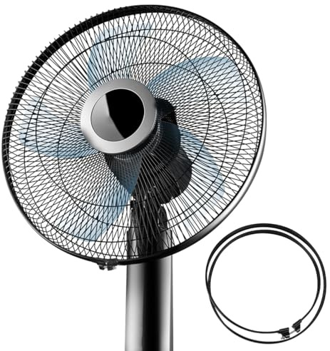 PRETYZOOM Anneau de rétention pour ventilateurs électriques d'accessoires pour ventilateurs de sol de table et mural Design d'installation Noir avec vis