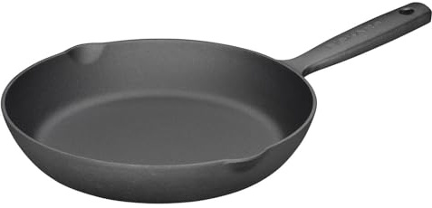 Fiskars Folken Gusseisen-Bratpfanne, 24 cm, Unbeschichtet, Pfanne für alle Herdarten, Grill und offenes Feuer, 1075700