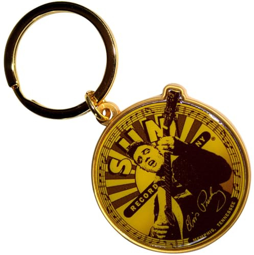 Rock Off officially licensed products Sun Records Elvis Label keyring Keychain One Size