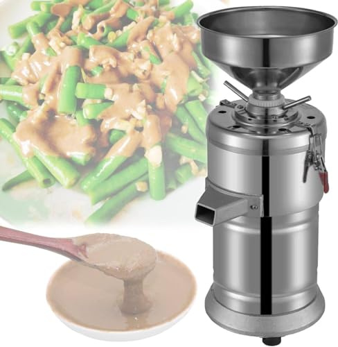 1100w Commercial Peanut Butter Maker Machine,Electric Sesame Maker,Electric Nut Butter Mill Grinding Grinder Machine,Sesame Paste Peanut Butter Milling Making,2850r/Min
