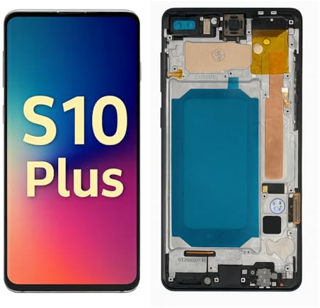 Dacein OLED Display für Samsung Galaxy S10 Plus, AMOLED Bildschirm mit Rahmen & Werkzeug, Ersatz Display Touchscreen Digitizer, Hohe Helligkeit, 12 Monate Garantie