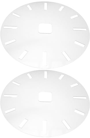 HOLIDYOYO 2Pcs Acrylic Clock Face Stencil Templates for DIY Woodworking, Round Router Inlay Templates with Number Guide for Clock Dial Crafting