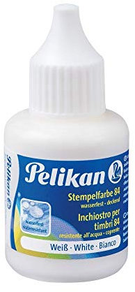 Pelikan,351502,Stempelfarbe AA8wasserfest, 30ml, 1 Set,weiß