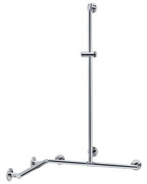 KEUCO Duschhandlauf Plan Care 34915 mit Br.St. re/li chrom900/1100/110cm 34915019111