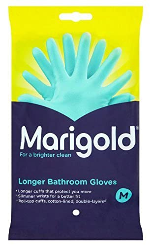Marigold Longer Bathroom Gloves, Medium