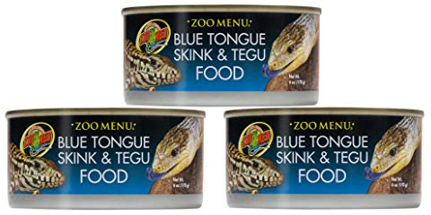 Zoo Med 3 Cans of Zoo Menu Blue Tongue Skin and Tegu Food, 6 Ounces each