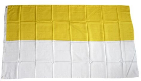 Fahne / Flagge gelb / weiß Kirchenflagge 90 x 150 cm