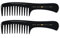 Hercules Sägemann 2x 7' Griffstyler und Strähnenkamm 703WW/581WW Naturkautschuk-Kamm Schwarz für Alle Altersgruppen / Unisex