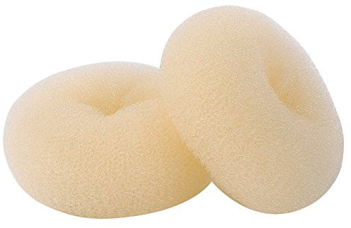 CLOTHOBEAUTY 2 teilig extra groß Hair Bun Donut Maker, Ring Stil Dutt, Frauen Nadel Haar Donut Brötchen Maker, Hair Donut Shaper Hair Bun Maker (4.3 in. Für Dicke und lange Haare) (blond)