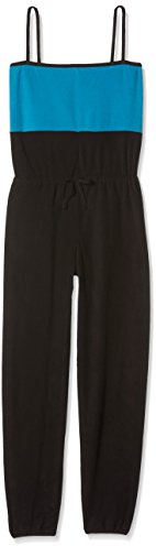 SANSHA E04F Gaby - Tuta per Danza, da Donna, Bambina, E04F Gaby, Nero/Turchese, S