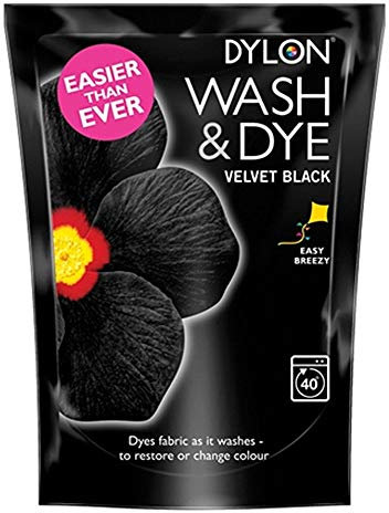 Dylon 6 X Wash & Dye Black Machine Dye Fabric Large 350G