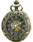 SEWOR Lupe Skelett Unisex Taschenuhr mechanischem Handaufzug mit Edelstahlkette SEW247 (Bronze)