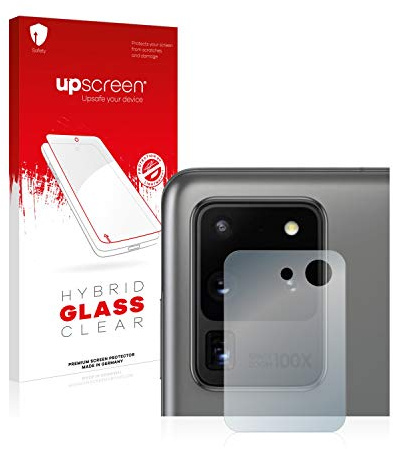 upscreen Glass Film compatible with Samsung Galaxy S20 Ultra | (ONLY Camera Lens) Clear Screen Protection Made in Germany 9H Glass Protection Scratch Resistant High Clarity