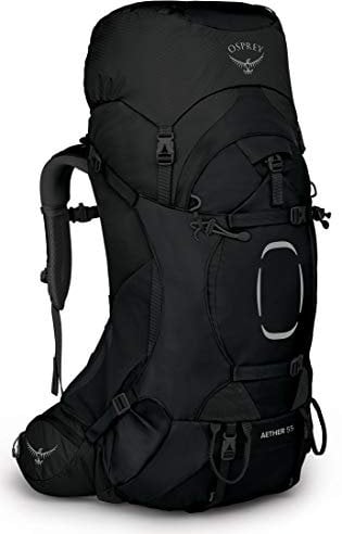 Osprey Aether Herren Rucksack, 58L, Black, L/XL