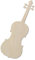Kleenes Traumhandel Gitarre aus Holz zum selberbemalen als Wand- oder Türdeko (60 cm lang, Geige Violine Typ1)