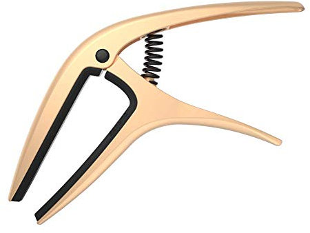 Ernie Ball Axis 2-in-1 wendbarer Kapodaster für Akustik- und E-Gitarre - Gold Satin