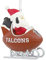 Hallmark NFL Atlanta Falcons Weihnachtsmann-Fußballschlitten, Weihnachtsdekoration, Mehrfarbig (0001OSL2145)