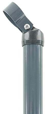 INDUTEC Zaunstreben für Maschendraht Drahtzaun - anthrazit- mit Schelle (34x 1200mm)