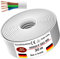 MAS Premium Von 5 bis 100m Kunststoffschlauchleitung H05VV-F 2, 3 oder 5 x0,75; x1; x1,5 oder x2,5 und 4G0,75 Flexible Leitung Kabel Leitung Gerätekabel (H05VV-F 5G1 WS, 20m)