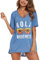 AI'MAGE Damen Strandkleider Strandtunika Kurzarm Strandbluse Strandponcho Somme rBadeanzug Pareos Boyfriend-Stil Badeanzug Bademode Bikini Cover Up S-XXL Schwarz Blau Weiß