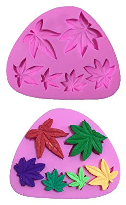 3D-Silikonform mit Ahornblatt, Parthenocissus Efeu für Fondant, Cupcakes, Kuchendekoration, Werkzeug
