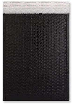 Versandtaschen, metallisch, Luftpolsterfolie, A4, C4, 324 x 230 mm, Schwarz, 10 Stück