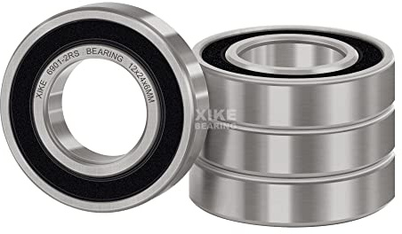 XiKe 4er-Pack Kugellager 6901-2RS 12x24x6mm - 100Cr6-Stahl | Beidseitige Gummidichtung (2RS), Werksgeschmiert, ABEC-3-Klasse, Reibungsarm, Geräuscharm, Preiswert