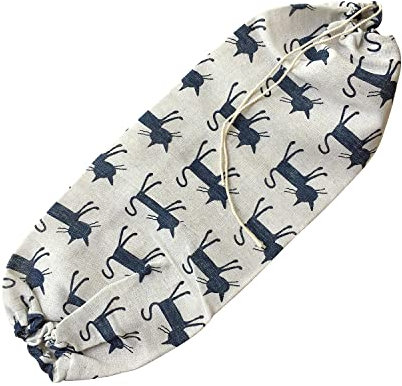 Plastic Bag Holder, Foldable Washable Grocery Bag Dispenser Recycling Shopping Bag Organizer Grocery Bag Storage Holder Carrier BagShopping Bag Holder Organizer and Dispenser for Home Kitchen (cat)