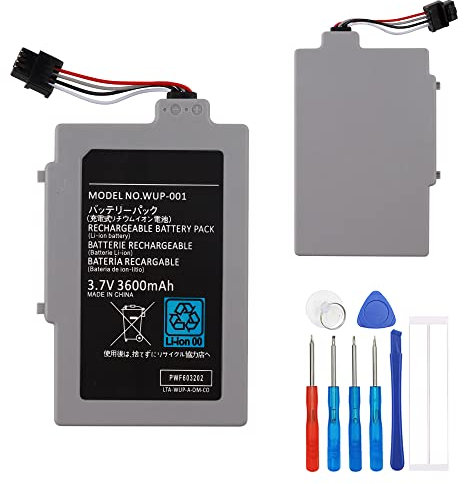 E-yiiviil Batería de repuesto WUP-001 compatible con Nintendo Wii U Gamepad with Tools