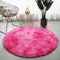 Lifup Tappeto Tie Dye Peloso Morbida Soffici, Tappetino Pelo Rotondo Antiscivolo per Soggiorno Camera da Letto Fucsia 110 cm