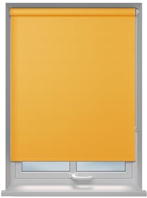 Home In Style 4U Roller blinds Thermal Blackout Roller blind - Trimmable UV Protection Child Safe Home Office Window Blinds Easy Fit Room Darkening shades Ochre Blind 60cm wide x 165cm drop