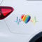 Regenbogengleichheit Lesbisch Gay LGBTQ Aufkleber für Auto LGBT Herzschlag Regenbogen Auto Aufkleber Fenster Aufkleber Personalisierte Vinyl Aufkleber gestanzte Aufkleber Lustige Laptop Aufkleber