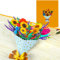 JOFONY 3D Pop Up Karte,Sonnenblume Geburtstagskarte mit Umschlag,Grußkarte für Geburtstagsfeier Valentinstag Muttertag Lehrertag