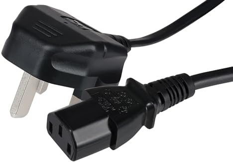 Maplin Power Lead IEC C13 Female Plug to UK 3 Pin Mains Plug 13 Amp Fuse, 3m Cable